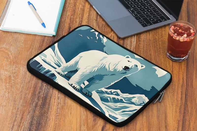 Polar Bear on Ice Floe Laptop Sleeve 2