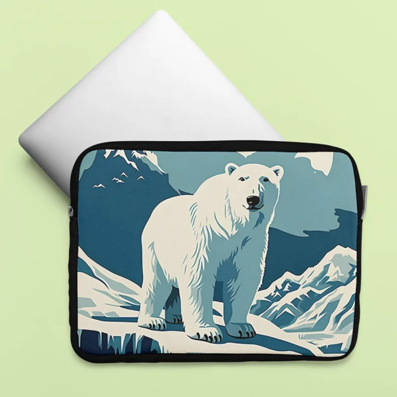 Polar Bear on Ice Floe Laptop Sleeve