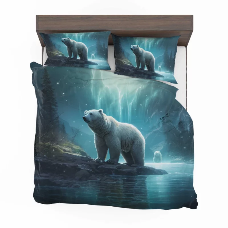 Polar Bear on a Rock in the Ocean Bedding Set 2