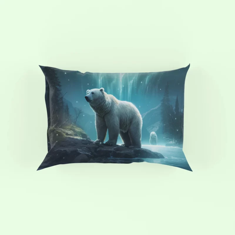 Polar Bear on a Rock in the Ocean Pillow Case