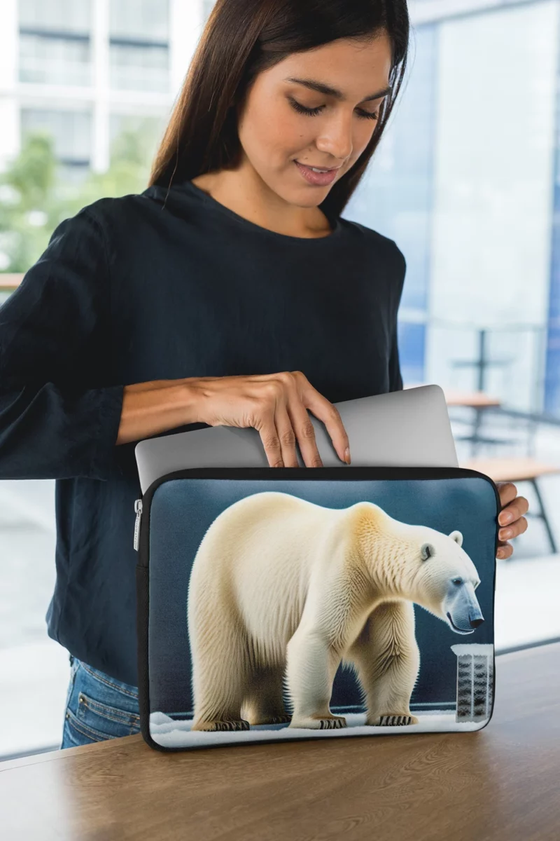 Polar Bear on an Ice Floe Laptop Sleeve 1