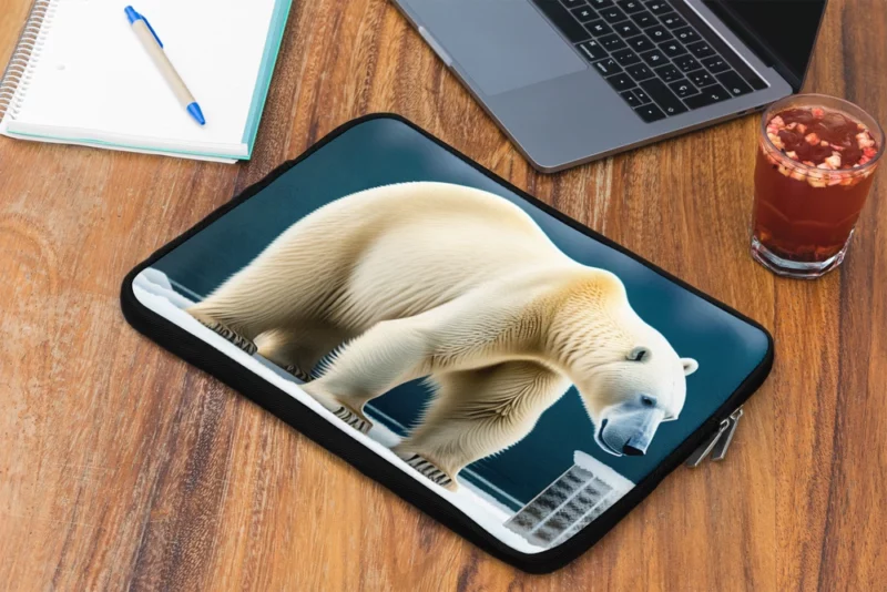 Polar Bear on an Ice Floe Laptop Sleeve 2