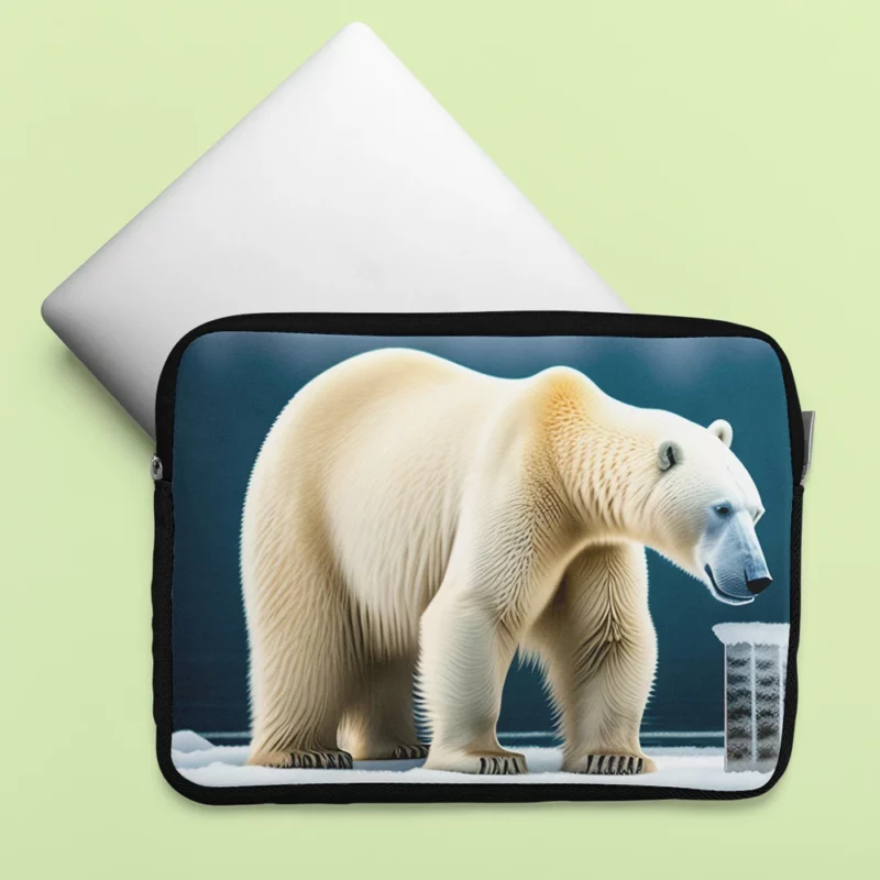 Polar Bear on an Ice Floe Laptop Sleeve