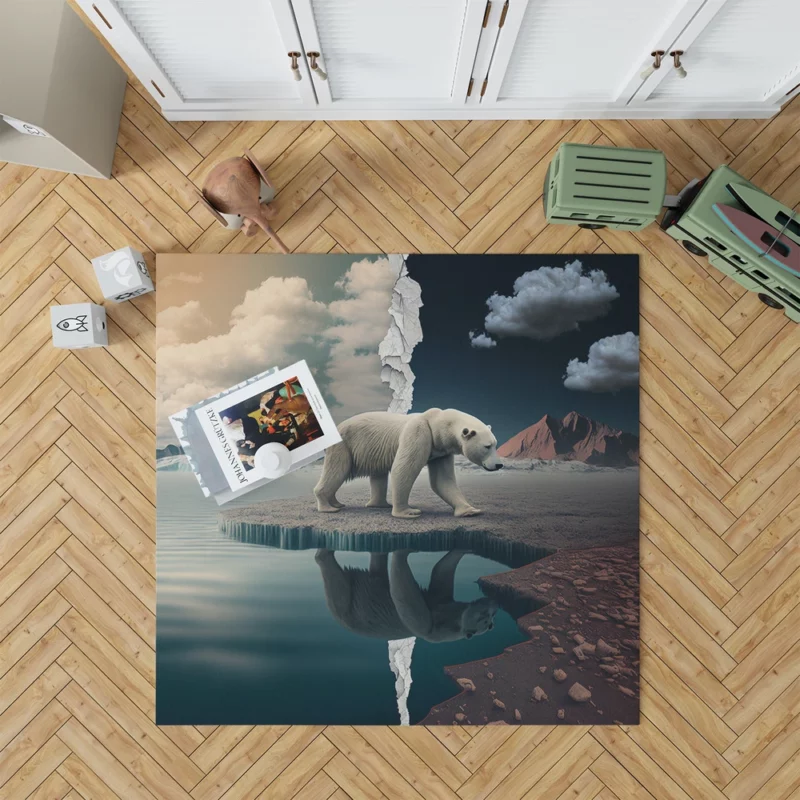 Polar Bear on an Iceberg Rug