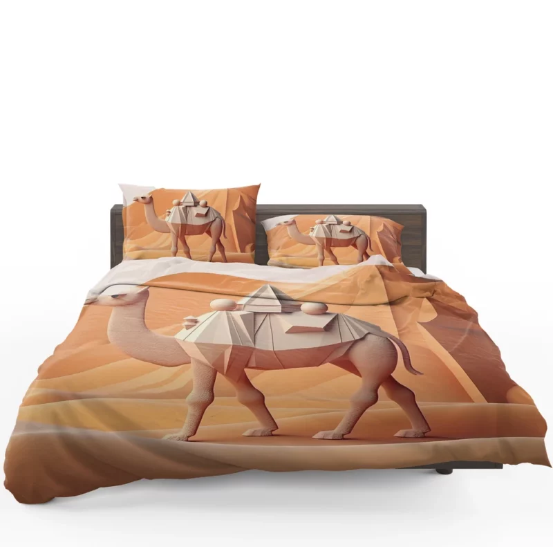 Polygonal Camel Illustration Bedding Set 1