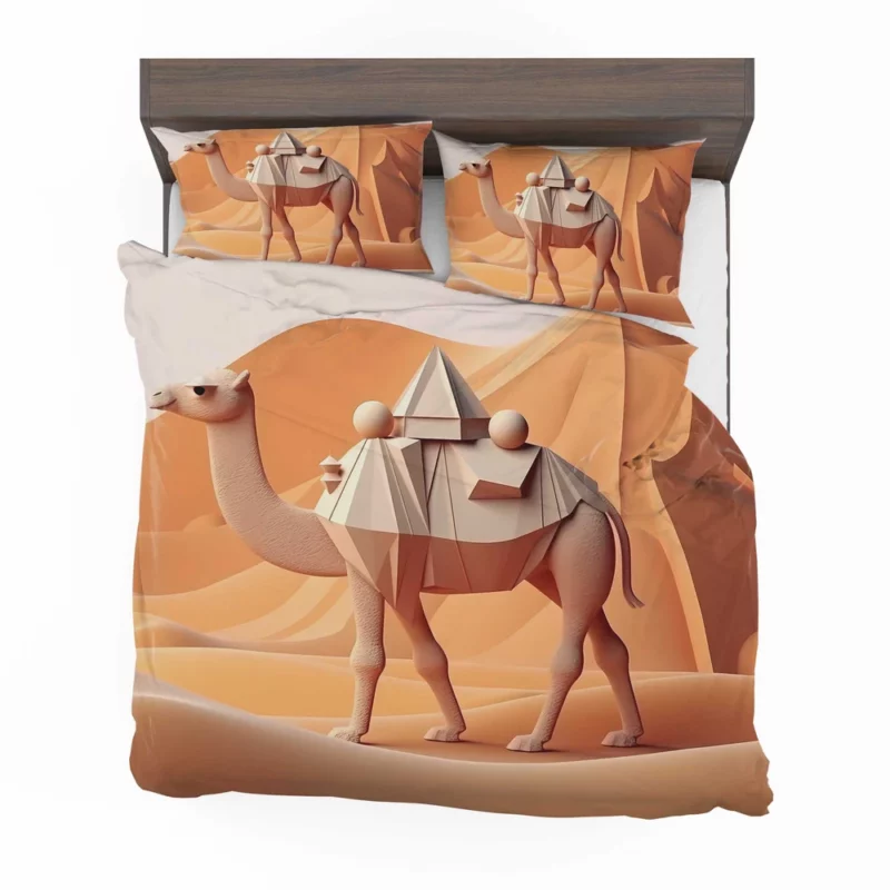Polygonal Camel Illustration Bedding Set 2