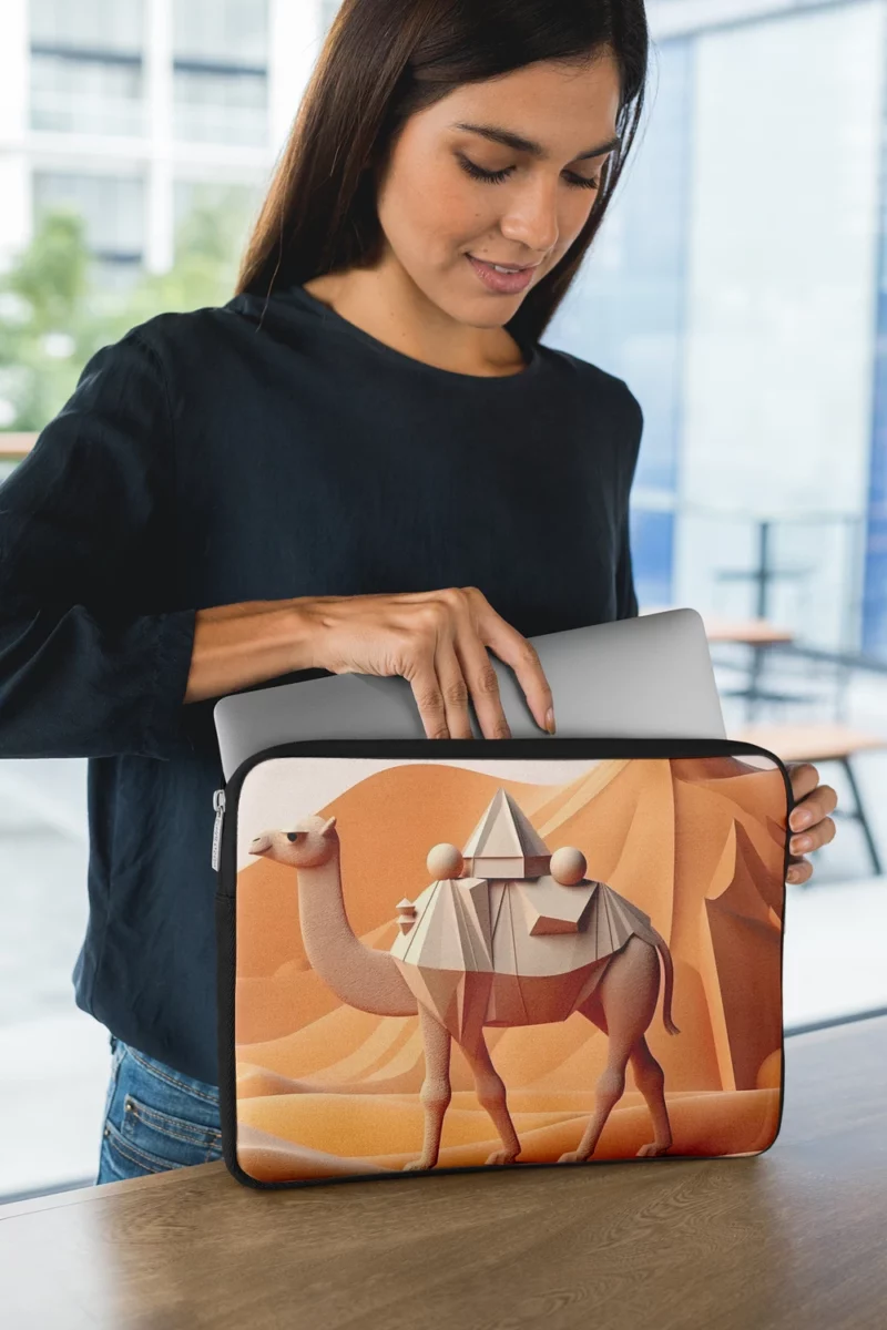 Polygonal Camel Illustration Laptop Sleeve 1