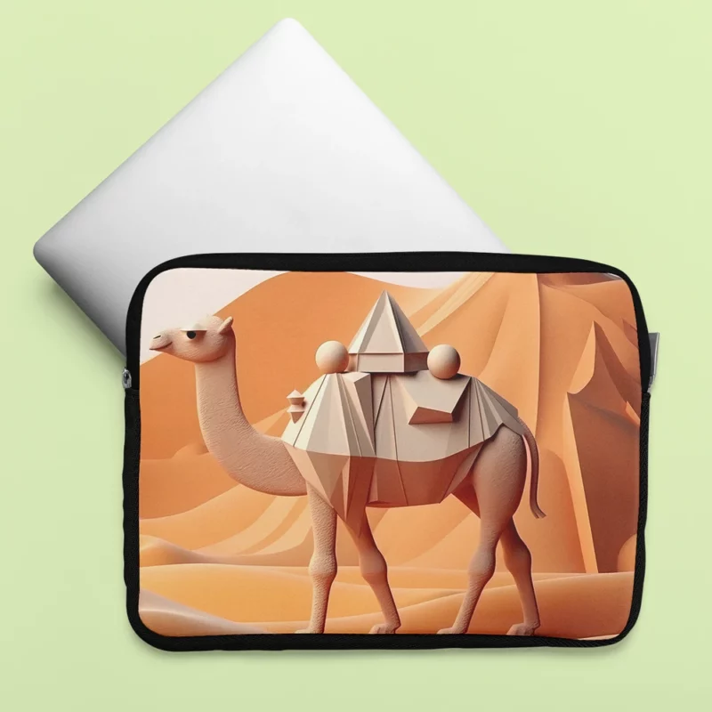 Polygonal Camel Illustration Laptop Sleeve