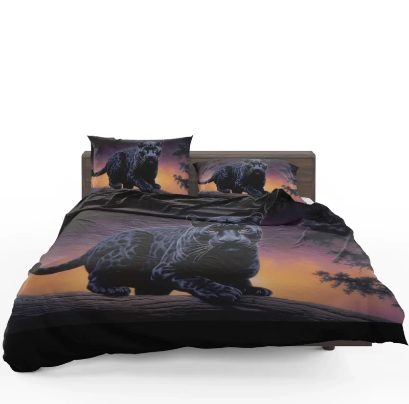 Portrait of a Malaysian Black Panther Bedding Set 1