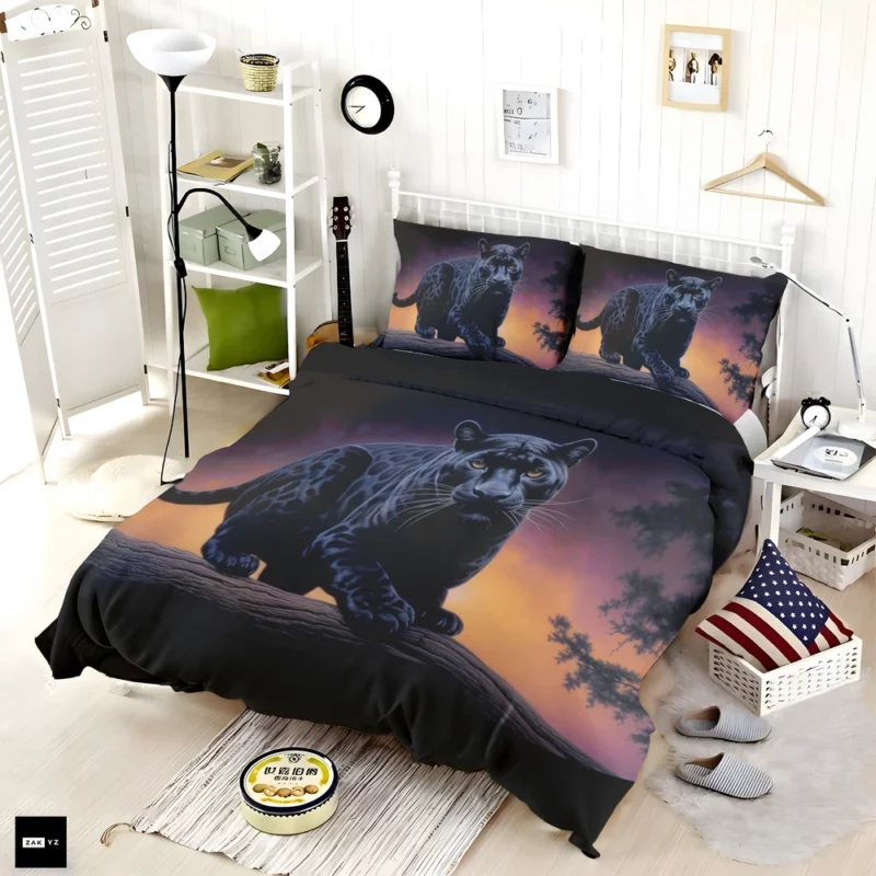 Portrait of a Malaysian Black Panther Bedding Set