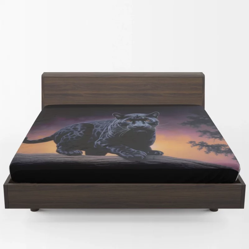 Portrait of a Malaysian Black Panther Fitted Sheet 1