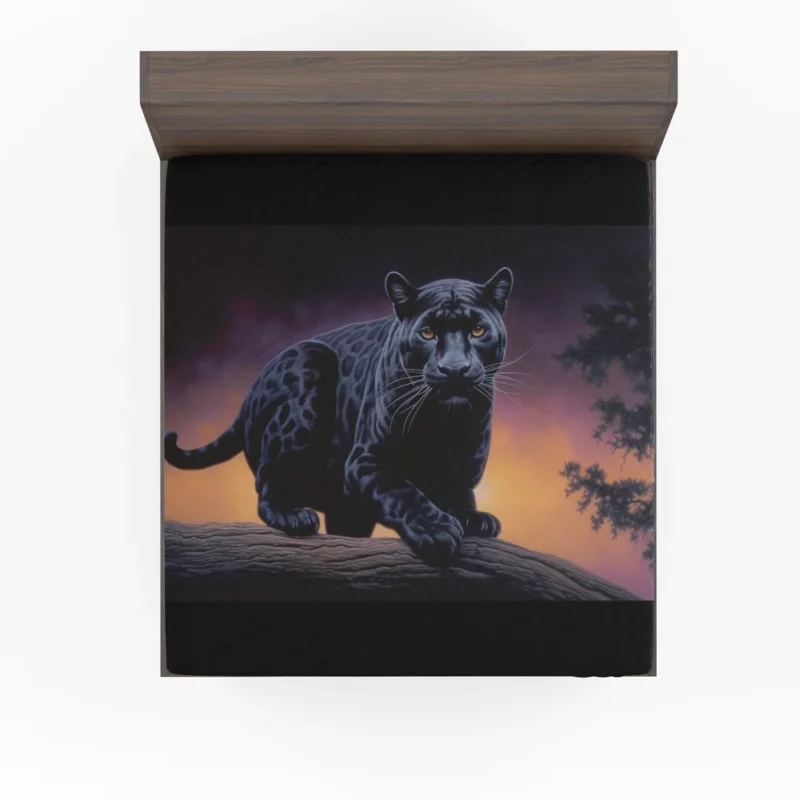 Portrait of a Malaysian Black Panther Fitted Sheet