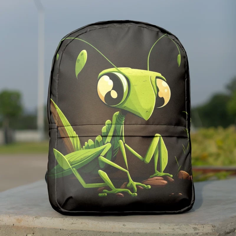 Praying Mantis Cartoon Minimalist Backpack