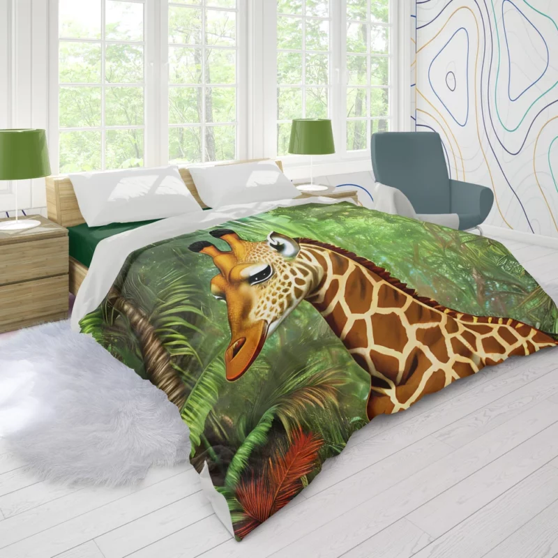 Psychedelic Giraffe Artwork Duvet Cover