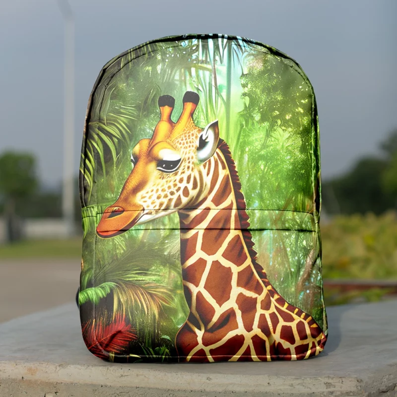 Psychedelic Giraffe Artwork Minimalist Backpack