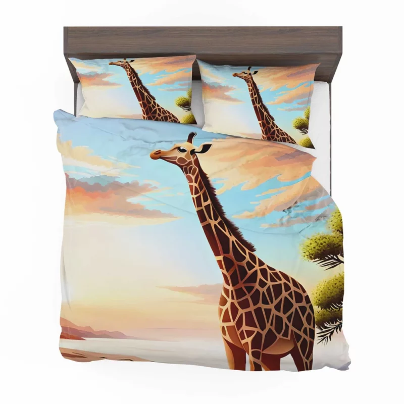 Psychedelic Giraffe Illustration Bedding Set 2