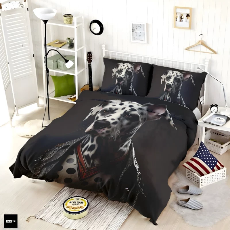 Punk Rock Dalmatian Puppy Bedding Set