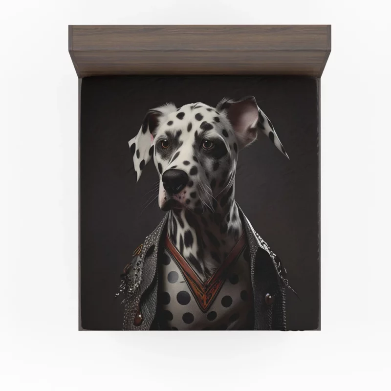 Punk Rock Dalmatian Puppy Fitted Sheet