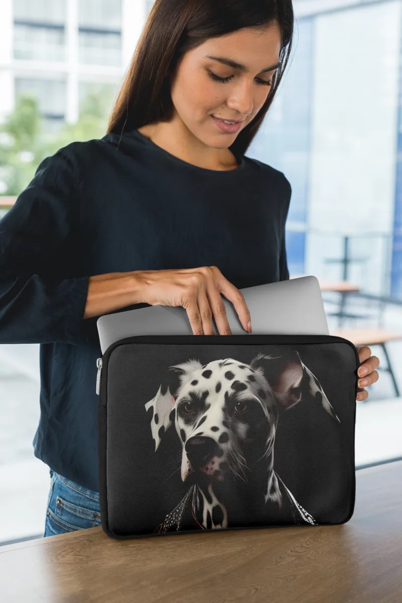 Punk Rock Dalmatian Puppy Laptop Sleeve 1