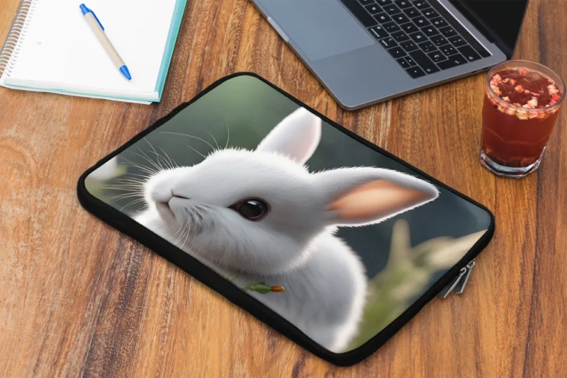 Rabbit With Carrot Animation Laptop Sleeve 2