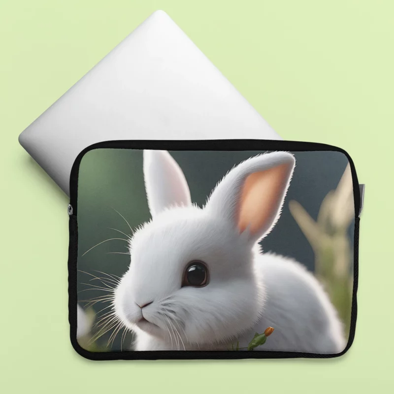 Rabbit With Carrot Animation Laptop Sleeve