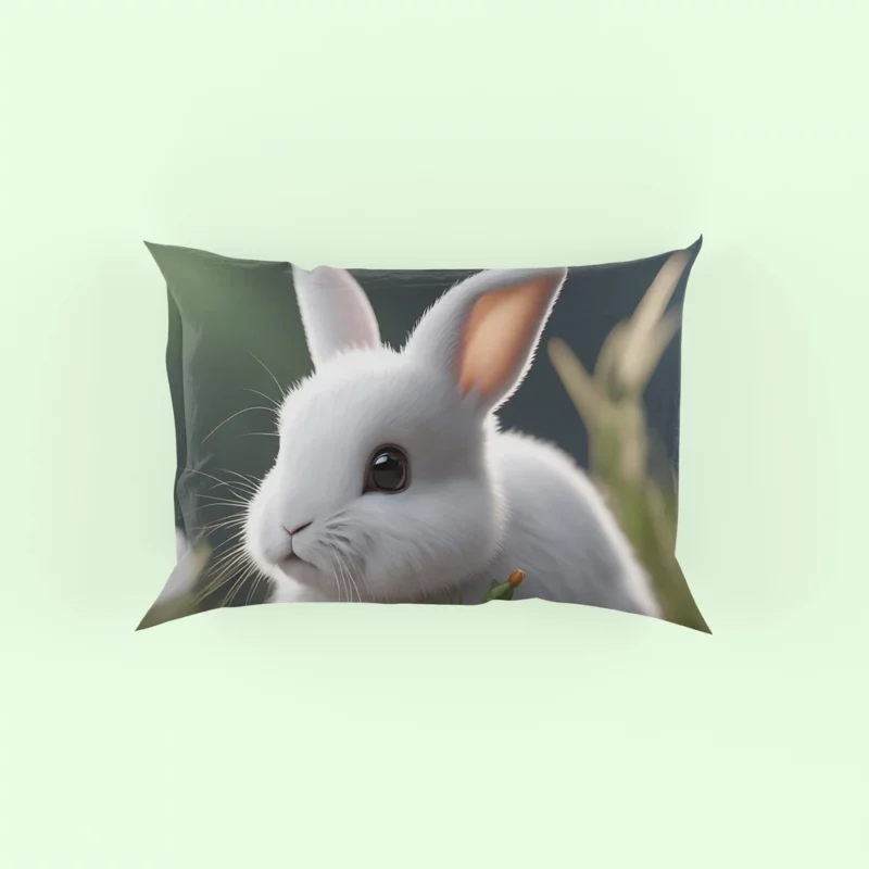 Rabbit With Carrot Animation Pillow Case