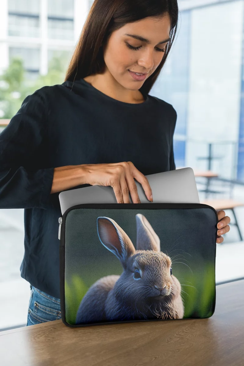 Rabbit With Stone Texture Laptop Sleeve 1