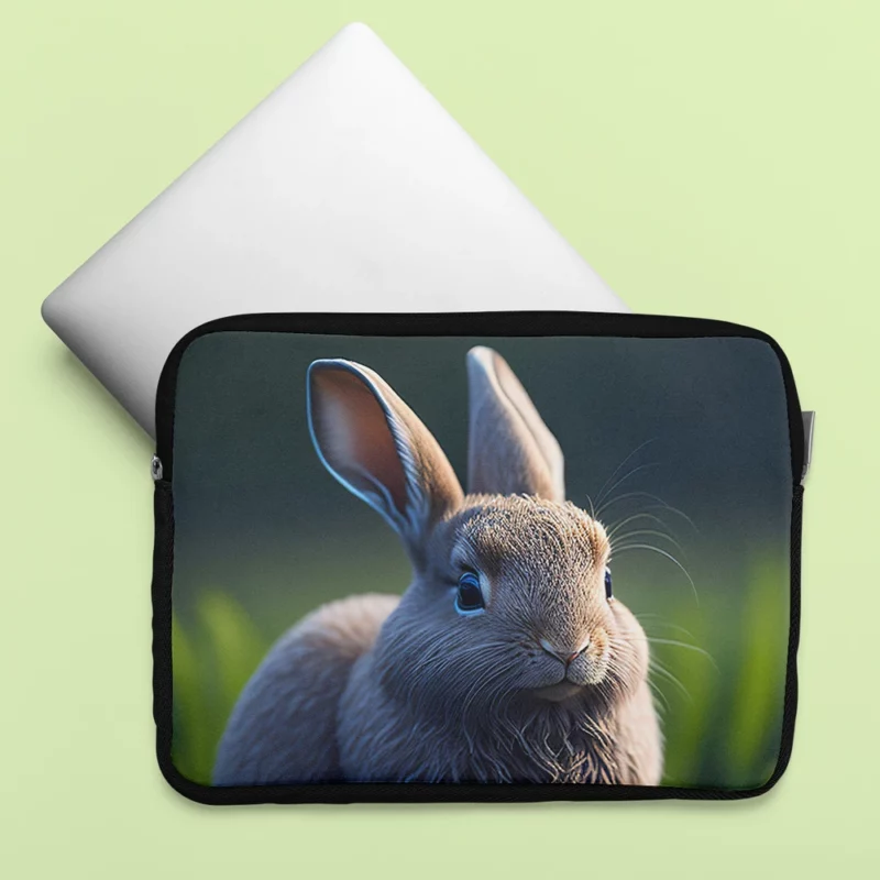 Rabbit With Stone Texture Laptop Sleeve