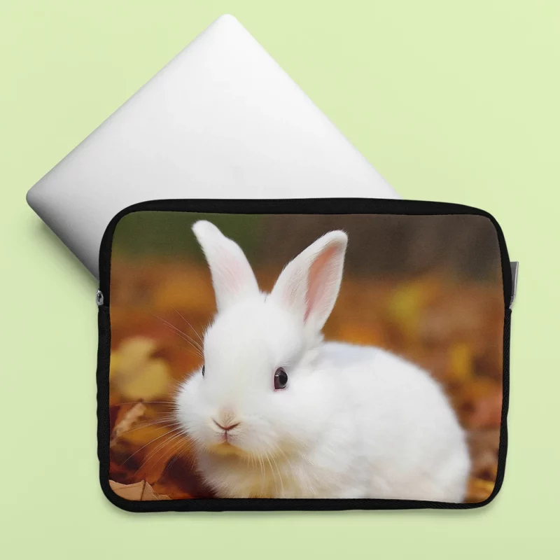 Rabbit in Autumn Leaves Laptop Sleeve