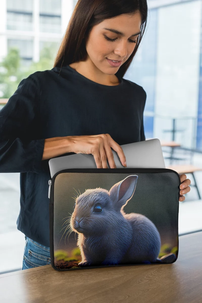 Rabbit in Grassland Laptop Sleeve 1