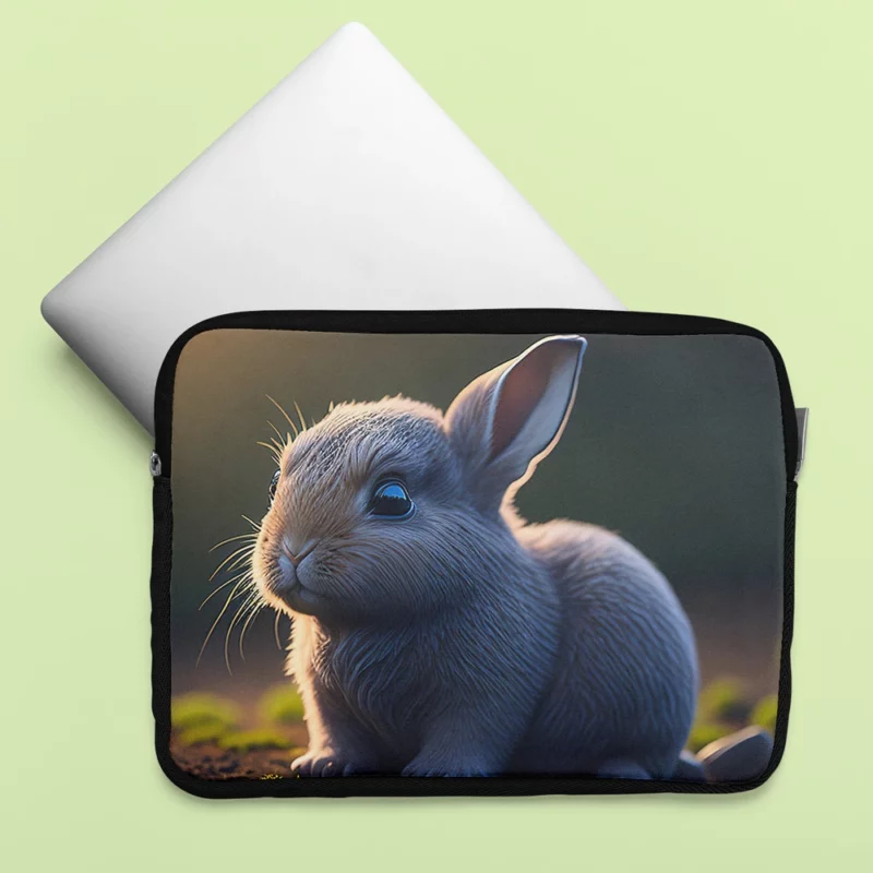 Rabbit in Grassland Laptop Sleeve