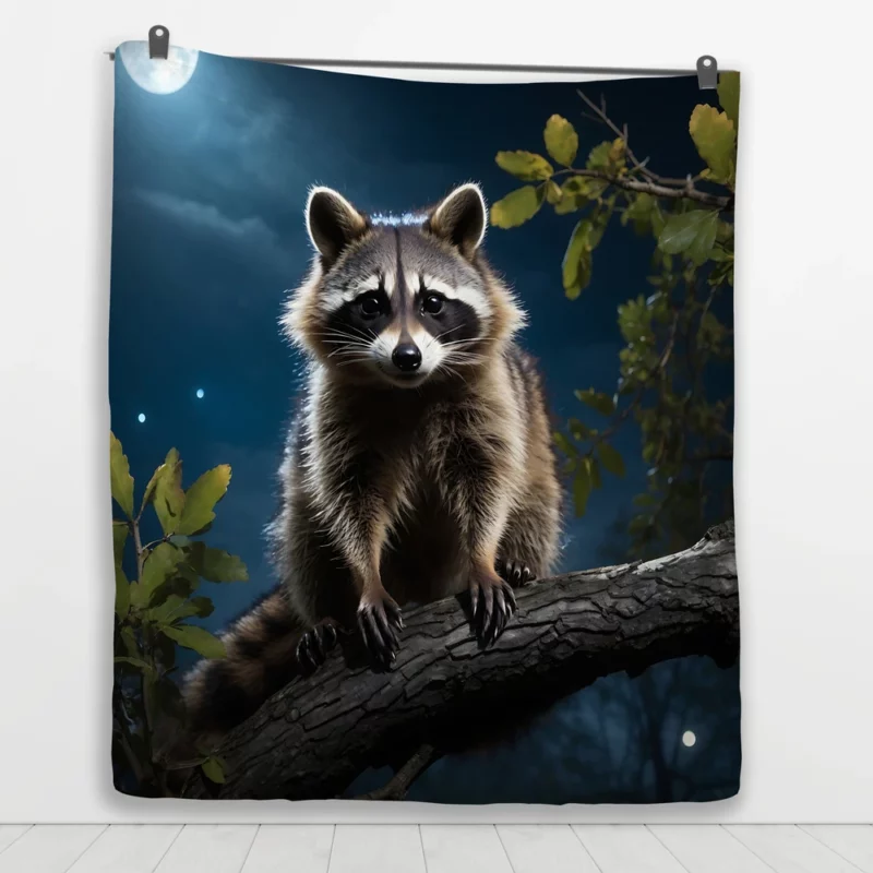 Raccoon Vibrant Patterned Encounter Quilt Blanket 1