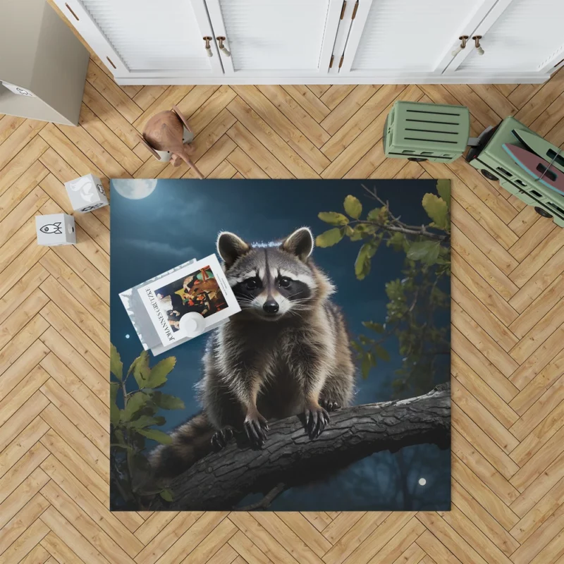 Raccoon Vibrant Patterned Encounter Rug