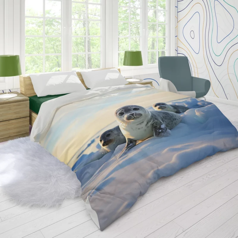 Realistic Seal Art AI-Generated Pictures Duvet Cover