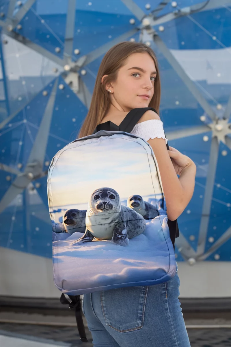 Realistic Seal Art AI-Generated Pictures Minimalist Backpack 2