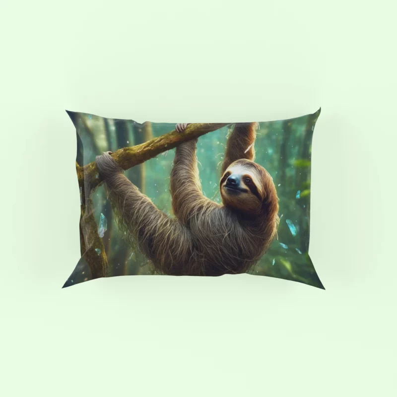 Realistic Sloth in the Forest Pillow Case