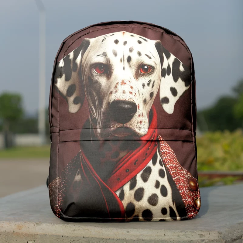 Red Dalmatian With Red Eyes Minimalist Backpack