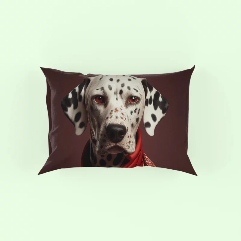Red Dalmatian With Red Eyes Pillow Case