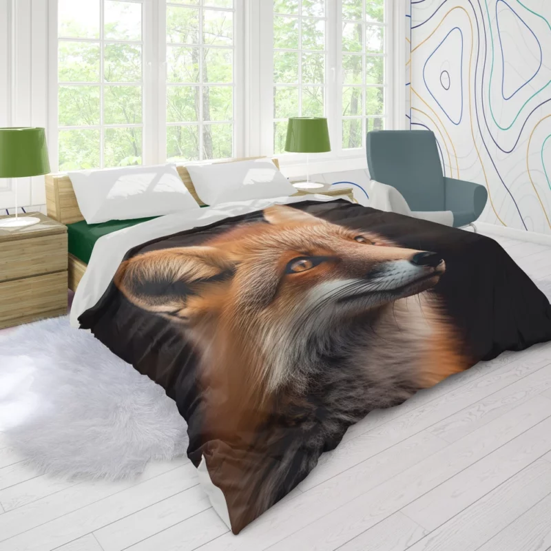 Red Fox Close-Up Duvet Cover