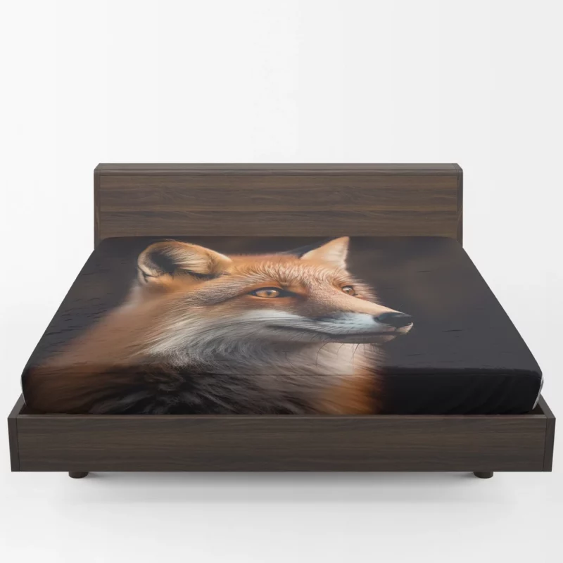 Red Fox Close-Up Fitted Sheet 1