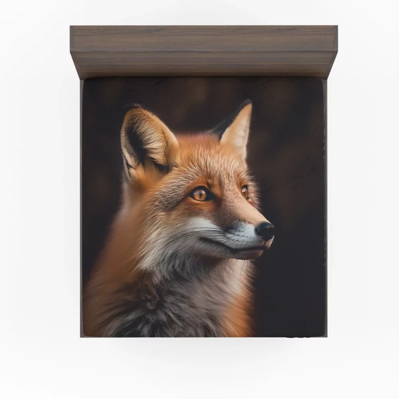 Red Fox Close-Up Fitted Sheet