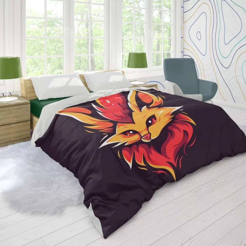 Red Fox Head Close-Up Duvet Cover