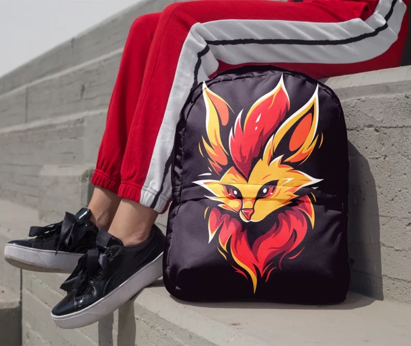 Red Fox Head Close-Up Minimalist Backpack 1