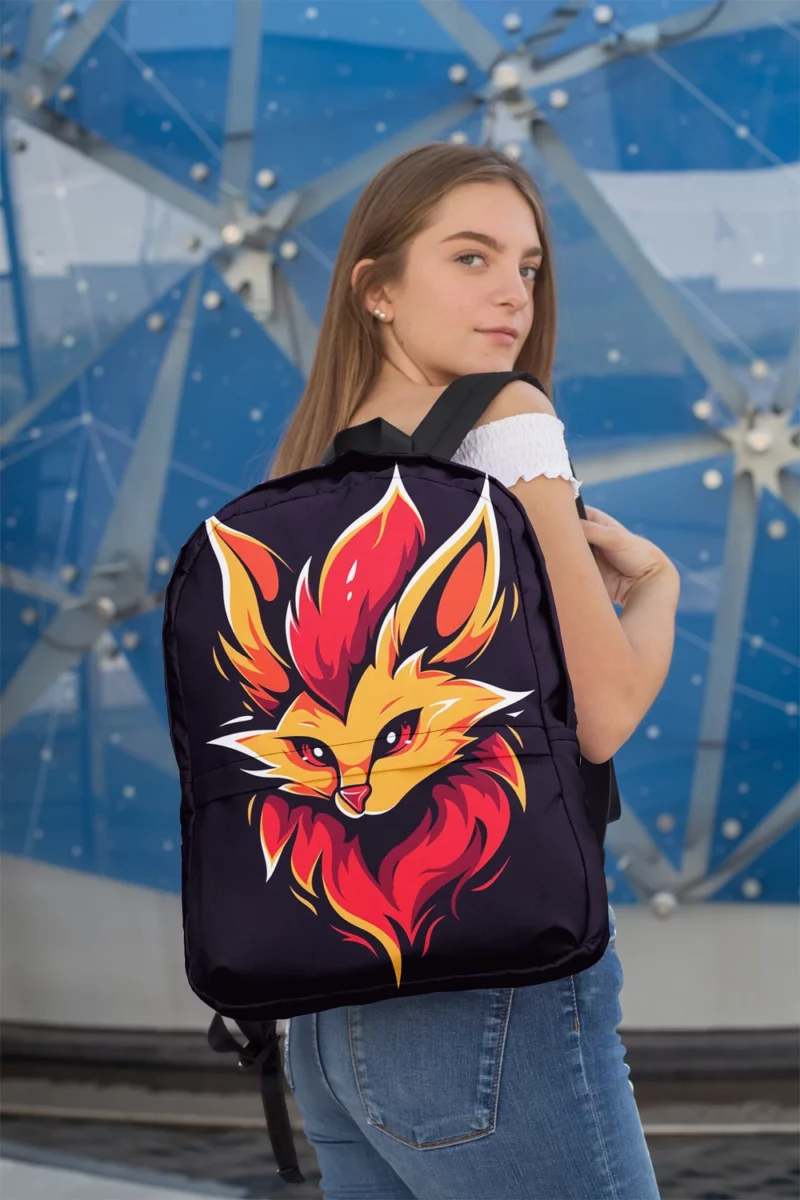 Red Fox Head Close-Up Minimalist Backpack 2