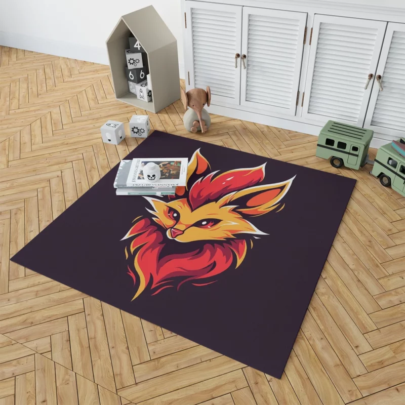 Red Fox Head Close-Up Rug 1