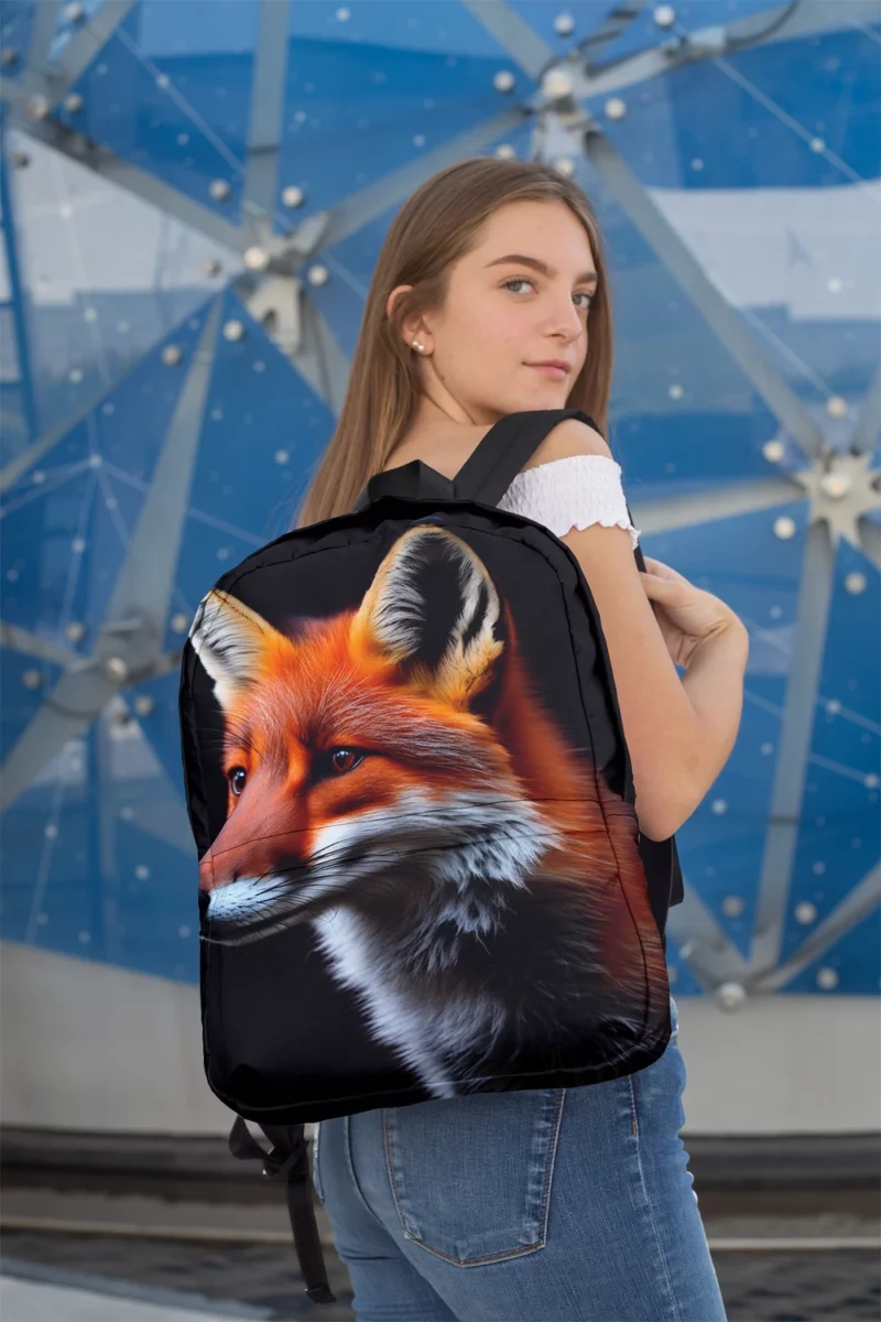 Red Fox in Darkness Minimalist Backpack 2