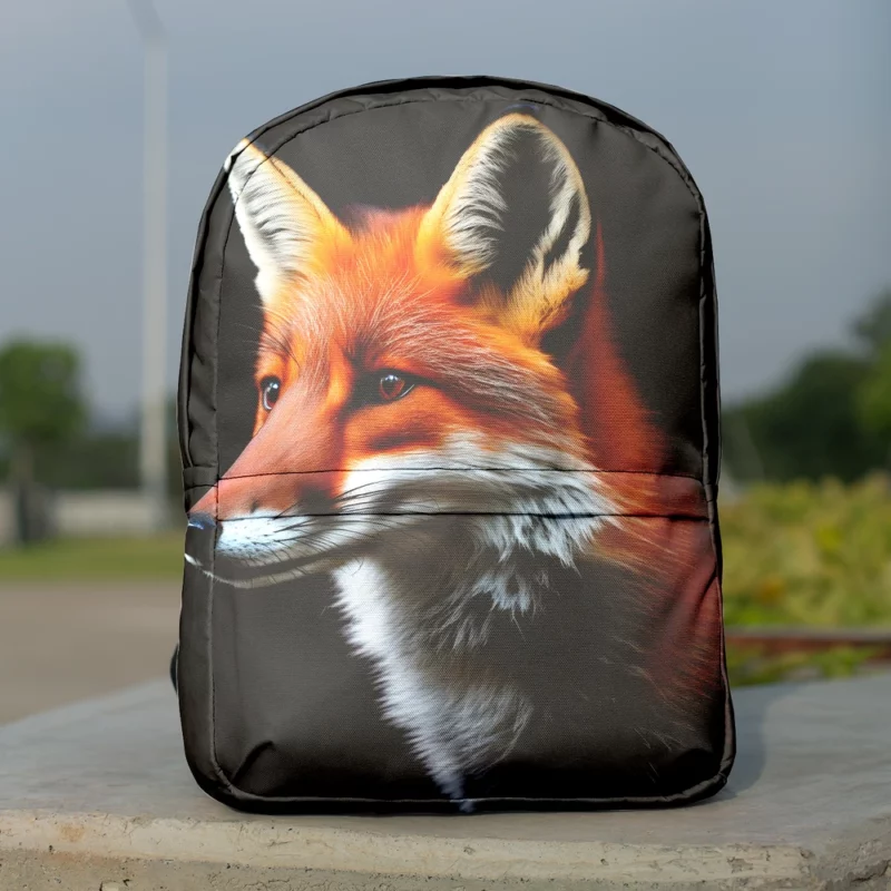 Red Fox in Darkness Minimalist Backpack