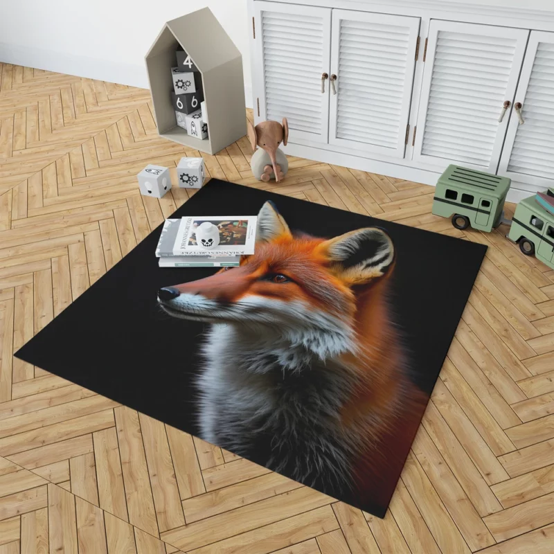 Red Fox in Darkness Rug 1