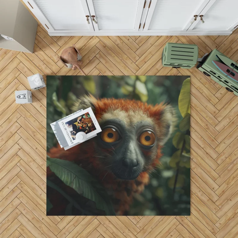 Red-Fronted Lemur Botanical Fusion Rug