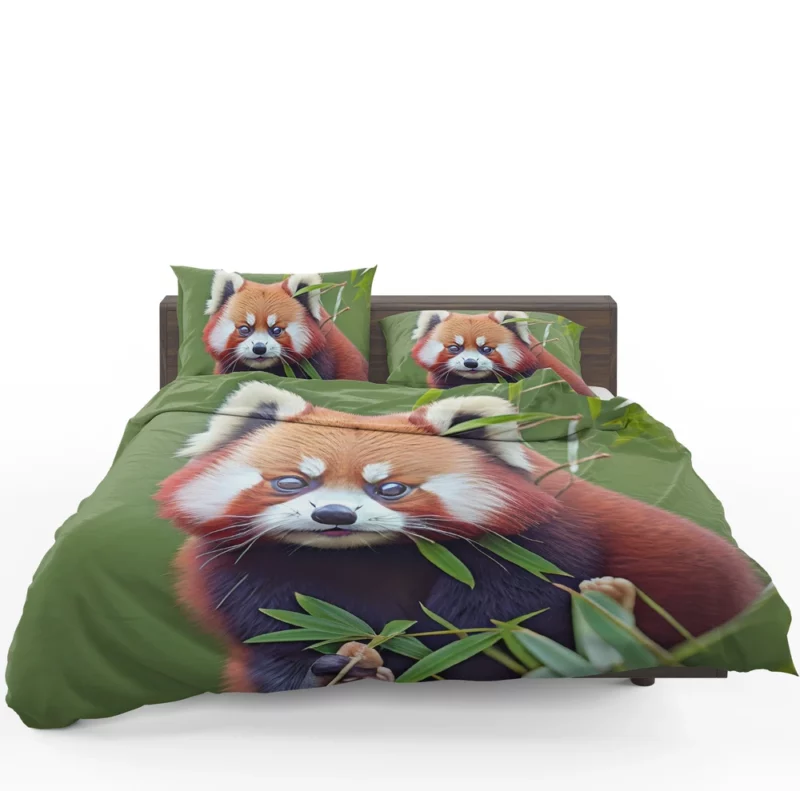 Red Panda Amongst Lush Bamboo Bedding Set 1